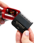 Supreme Trimmer 3-in-1 Barber Bundle | 2Spee Clipper, 2Spee Trimmer & Crunch Foil Shaver | Professional Beard Trimmer Men’s Hair Clipper Kit | Red