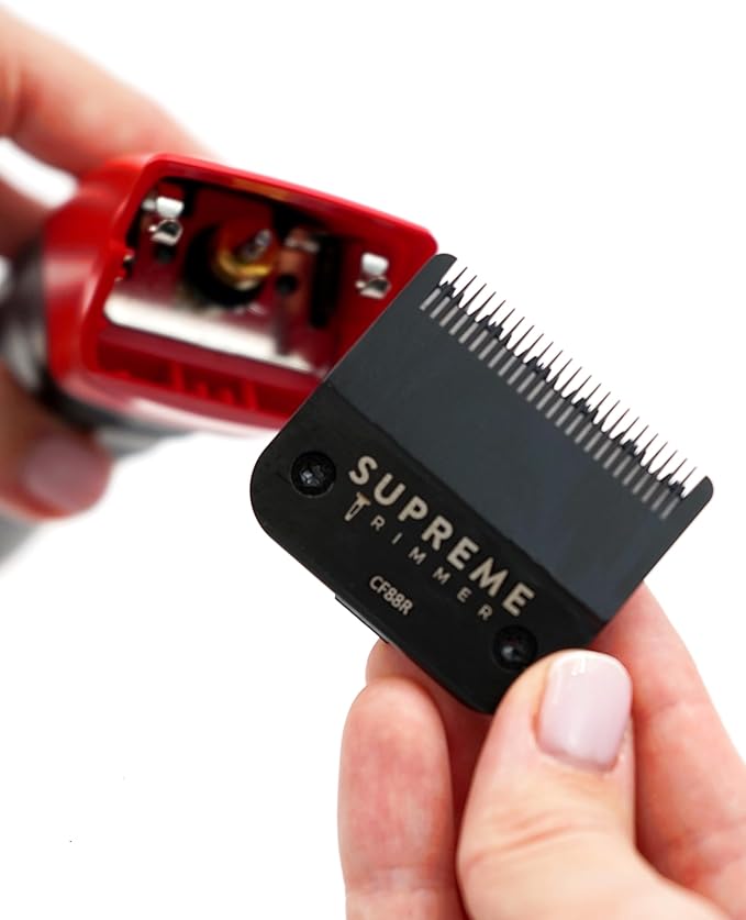 Supreme Trimmer 3-in-1 Barber Bundle | 2Spee Clipper, 2Spee Trimmer & Crunch Foil Shaver | Professional Beard Trimmer Men’s Hair Clipper Kit | Red