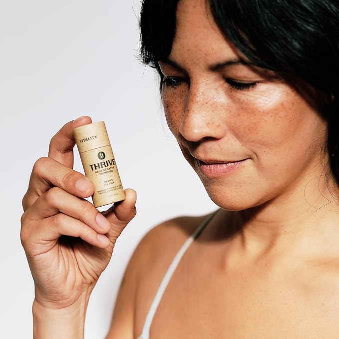 Thrive Natural Care Revive Eye Balm Stick - Under Eye Brightener - Reduces Puffy Eye Bags - Vegan, Made in USA, 0.5 Oz