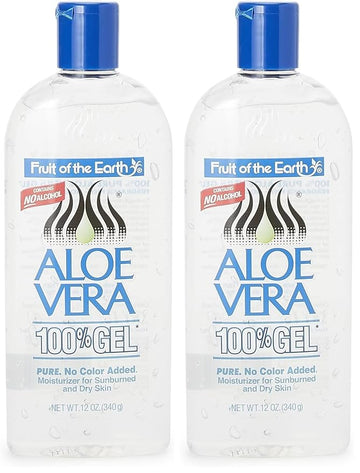 Fruit of the Earth Aloe Vera 100% Gel, 12 oz (Pack of 2)