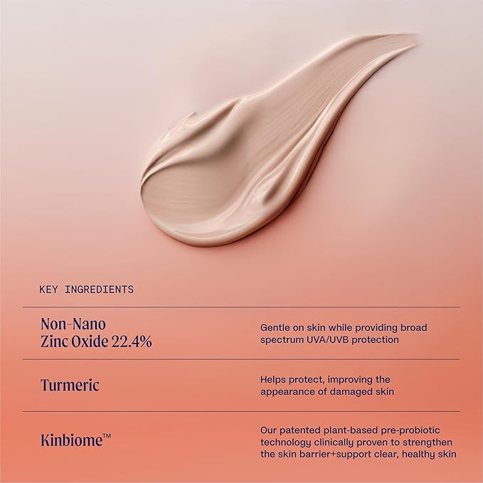 Kinship Self Reflect 100% Mineral SPF + Brightwave Vitamin C Eye Cream Bundle | Probiotic Moisturizing Facial Sunscreen | Energizing + Brightening Reduce Dark Circles & Puffiness | All Skin Types