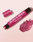 Burt's Bees Shimmer Lip Tint Set, Tinted Lip Balm Stick, Moisturizing for All Day Hydration with Natural Origin Glowy Pigmented Finish & Buildable Color, Rhubarb (4-Pack)