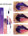 Peel-Off Lip Tint - Tattoo Lip Stain Kit, Long-Lasting Matte Finish, Moisturizing Peel-Off Lip Mask, Waterproof & Smudge-Proof, 24H Color Hold (#1 Light Pink, 1)
