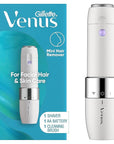 Gillette Venus Mini Facial Hair Remover for Women's Face, Portable Electric Shaver/Razor, Hair Removal for Women, Dermaplaning Tool, Trimmer
