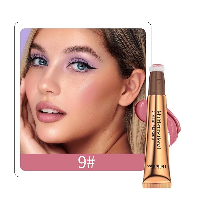 Contour Beauty Wand,Liquid Blush Wand,Face Contouring with Cushion Pink Blush