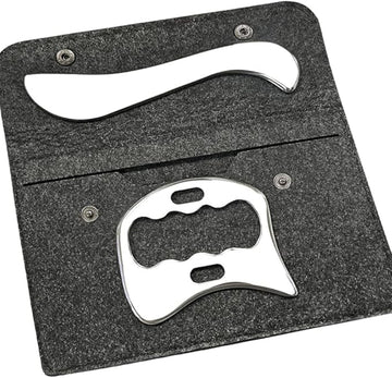 Stainless Steel Gua Sha Scraping Massage Tool-Muscle Scraper - Soft Tissue Mobilization,Physical Therapy for Back, Legs, Arms (2 PCS)