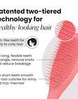 Tangle Teezer Ultimate Detangler Curly Hair Brush, Dry & Wet Hairbrush, Reduces Frizz & Breakage, for 3C to 4C Curly Hair Types, Coral Pink
