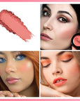 Oulac Blush Face Coral Matte | Pigmented Powdery 4.8g