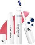 Wonderskin Wonder Blading Lip Stain Peel Off and Reveal Kit - Long Lasting, Waterproof Pink Lip Tint, Transfer Proof Natural Makeup Stain Kit (Romance)