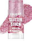 Pink Face and Body Glitter Stick for Sparkling Makeup, Hair Glitter Accessories for Women, Highlighting Stick for Fairy Dust Makeup, Cheerful Face Glitter for Festive Parties and Carnivals