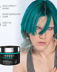 XMONDO Color Turquoise Depositing Mask & Semi-Permanent Turquoise Dye | Infused with Bond Booster Technology & Hyaluronic Acid for Nourishment, Revitalization & Repair, Vegan Formula, 8 Fl Oz 1-Pack