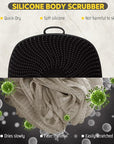 VWMYQ Silicone Body Scrubber, Silicone Loofah New Upgrade Richer Foam and Effective Cleaning, Ergonomic No-Slip Handle, Long-Lasting & Easy to Clean