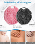 Silicone Body Scrubber,Exfoliating Body Scrubbers for use in Shower,Silicone Body Brush for Showering and Anti-Slippery Handles for All Skin Types,Eco Friendly Shower Scrubber for Body (Baby Blue)