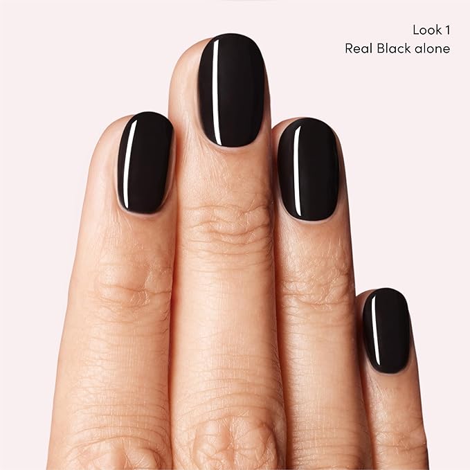 Dashing Diva One Gel Color & Magnetic Topper Duo - 8Ball - Real Black & Iridescent Glitter Topper - 3-in-1 Base Coat, Nail Color & Top Coat - Gel Nail Polish Set