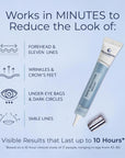 Plexaderm Rapid Reduction Eye Serum - Visibly Reduces Under-Eye Bags, Wrinkles, Dark Circles, Fine Lines & Crow's Feet Instantly, Anti Aging Wrinkle Remover for Face, Full Size Tube