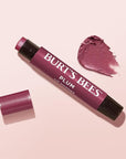 Burt's Bees Shimmer Lip Tint Set, Tinted Lip Balm Stick, Moisturizing for All Day Hydration with Natural Origin Glowy Pigmented Finish & Buildable Color, Plum (4-Pack)