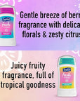 Suave Aluminum-Free Deodorant, Kids & Teen Girls – Fresh Vibes Berry Bliss & Awesome Blossom, 48H Protection, 1.2 Oz Ea