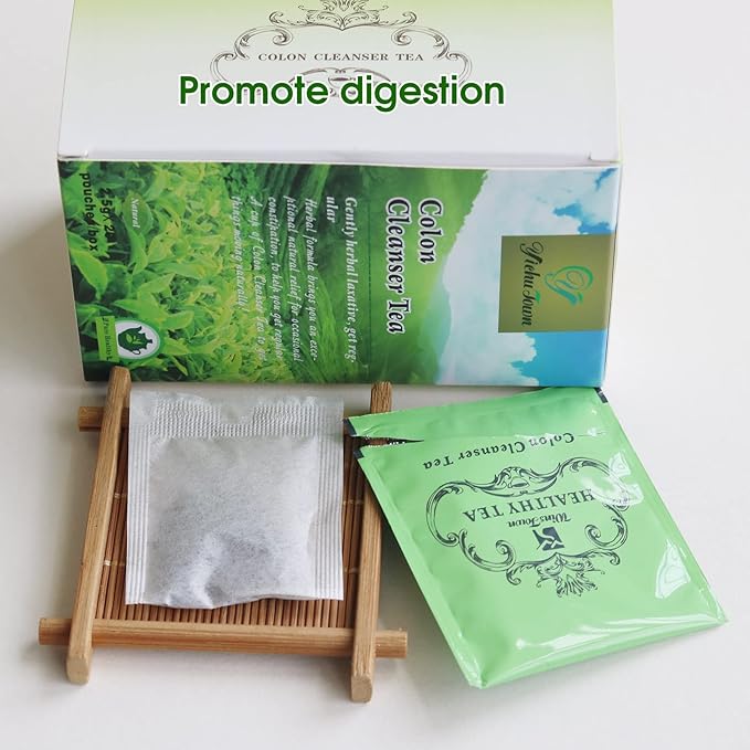 Colon Cleanser Tea, Herbal Laxative Tea, Relieve Constipation and Body Detox, Supports Healthy Gut and Digestion, 20 Tea Bags