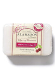 A LA MAISON Cherry Blossom Bar Soap - Triple French Milled Natural Moisturizing Hand Soap Bar (3 Bars of Soap, 8.8 oz)
