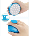 HEETA Scalp Massager with Soft Silicone Bristles for Hair Growth, Dandruff Removal and Exfoliation - Sky Blue Shampoo Brush