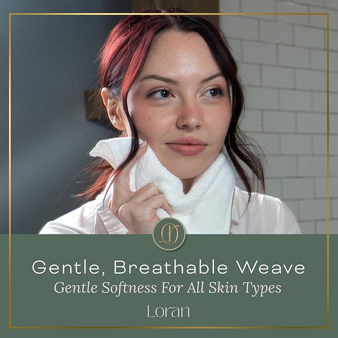 White Extra Large Washcloths Set of 6 Soft Body Cloths 13” x 13” 70% Viscose Derived from Bamboo, 30% Cotton Spa-Like Feel Silky for Skin Cleansing