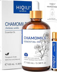 HIQILI 100ML Chamomile Essential Oil, Pure & Natural Chamomile Oil for Diffueser, Skin, Soap, Shampoo - 3.38 Fl Oz