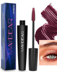 Maydear Burgundy Mascara for Eyelashes, Waterproof Colored Long Lasting Smudgeproof for Women Fast Dry Lengthening Eye Makeup Party - Dark Purple
