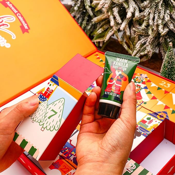 2025 Advent Calendar, New Year Gifts for Women with Hand Cream, Bubble Bath, Body Butter, Necklace, Bracelet, Brooch, Beauty Skincare Bath and Body Gift Set, 24 Days of Holiday Gift