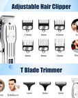 Professional Hair Clippers and Trimmer Set, Beard Trimmer & Foil Shaver & Nose Trimmer Kit for Men, Cordless Mens Clippers and Grooming Kit for Hair Cutting, Beard Styling, Home, Barber