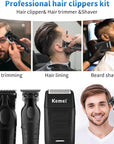 KEMEI Professional Hair Clipper, Hair Trimmer, Beard Shaver Set for Men, Electric Cordless Barber Clipper Beard Trimmer, Rechargeable Fade Clipper Haircutting Kit, KM-2299, KM-2296, KM-1102