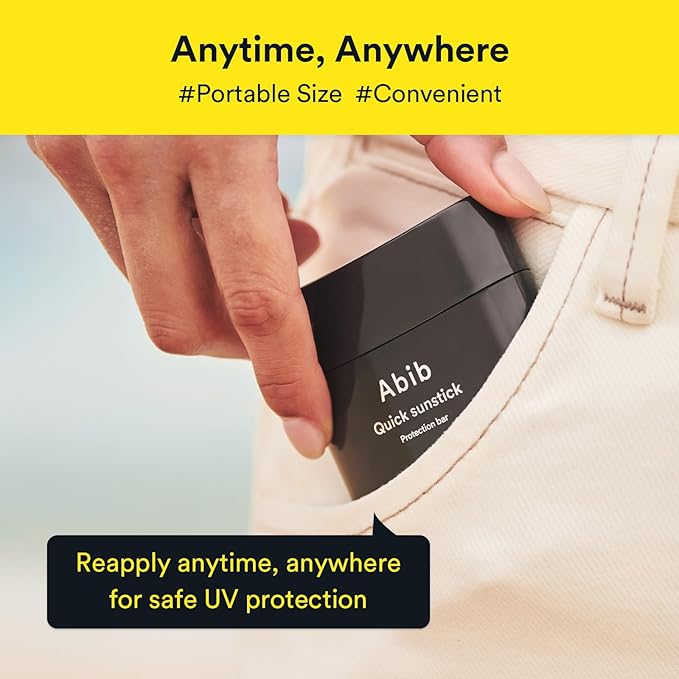 Abib Quick Sunstick Protection Bar SPF50+ 0.77 oz / 22 g (Glowing) | Korean Suncreen Stick Suncare Sunblock, No Whitecast, Protector Solar Barra, Centella Asiatica Extract, Aloe Extract