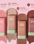 Pixi Beauty Radiance Ready On-the-Glow Trio | Hydrating Hydrating Tinted Moisture Stick Blush, Bronzer, and Highlighter Set | Travel Size, Vegan, and Paraben-Free