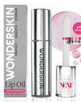 Wonderskin Lip Oil Rehab Serum - Color Changing Lip Oil from Clear to Pink - PH-activated, Non-sticky & Hydrating Tinted Serum for Dry Lips (Kissed)
