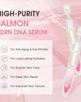 Salmon DNA PDRN Serum,99% Salmon DNA PDRN Ampoule,Anti-wrinkle, Anti-aging, Brightening, Moisturizing and repairing with Collagen, Glutathione, Hyaluronic Acids & Snail Serum,0.05 fl.oz x 30e
