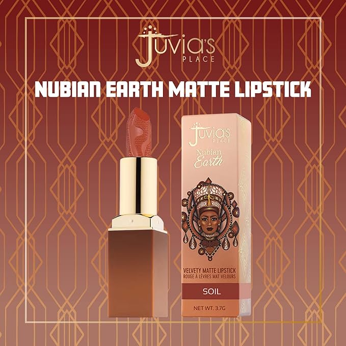 Juvia's Place Nubian Earth Matte Lipstick Soil - Long Lasting Makeup Moisturizing Lip Color Shades Richly Pigmented Smooth Finish Stay Smudge Proof Beauty Fresh Look Bright Hyaluronic Acid Balm
