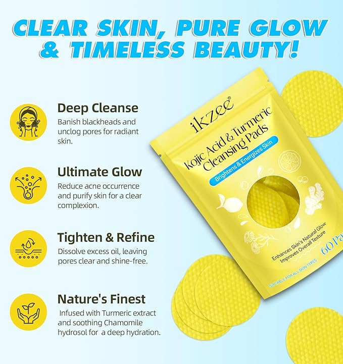 2 pack turmeric cleansing pads,
