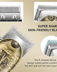 Hair Clippers Set for Men with Beard Trimmer,Professional Cordless Hair Trimmer for Men,Barber Kit Professional for Man Haircutting Machine with LED Display,Father's Day Gifts
