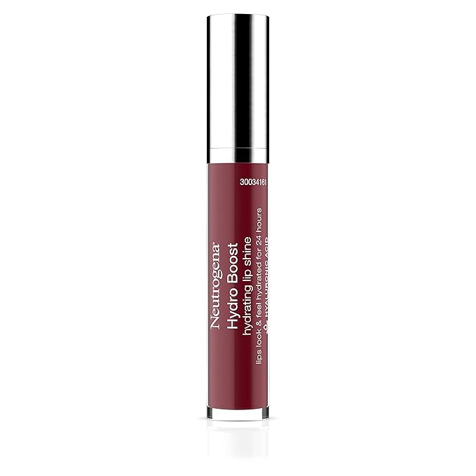 Neutrogena Hydro Boost Moisturizing Lip Gloss, Hydrating Non-Stick and Non-Drying Luminous Tinted Lip Shine with Hyaluronic Acid to Soften and Condition Lips, Bright Poppy Color, 0.10 oz