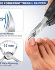 2025 Toenail Clippers for Thick Toenails for Seniors, Angled Head Large Toe Nail Clippers Set for Men, Heavy Duty Ingrown Toenail Clippers with Long Handle, Ultra Sharp Slanted Nail Cutter Wide Jaw