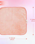 Nugilla Makeup Remover Cloth 12 x 12 Inch, Reusable Makeup Remover Towels for Washing Face, 6 Pack Washable Microfiber Face Cloth Fast Drying Washcloth, Brown/Coral/Green