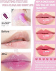 Glow Reviver Lip Oil Moisturizing Lip Gloss for Dry Lips, Clear Lip Oil with Plumping, Hydrating Effects, Women's Makeup Gift (#006 Berry)