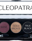 Cleopatra Shimmer White, Purple Burgundy, Gold Bronze, Black and Copper Penny Vegan Eyeshadow Palette; Talc, Paraben & Cruelty Free