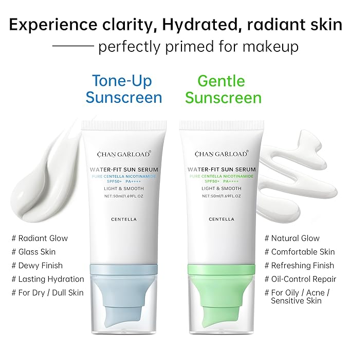 Korean Sunscreen for Face & Body – SPF 50+ Madagascar Centella Mineral Sunblock, Tinted Moisturizer with Hyaluronic Acid & Niacinamide, Lightweight, Hydrating & No White Cast, 50ml