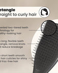 Tangle Teezer Chrome Ultimate Detangler Brush for Wet & Dry Hair, Eliminates Knots & Reduces Breakage for Straight to Curly Hair Types, Midnight Silver