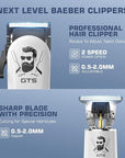 GTSPro Hair Clippers for Men, Clippers and Trimmers Set, Barber Clippers, Electric Hair Trimmer with Box, Gifts for Men White