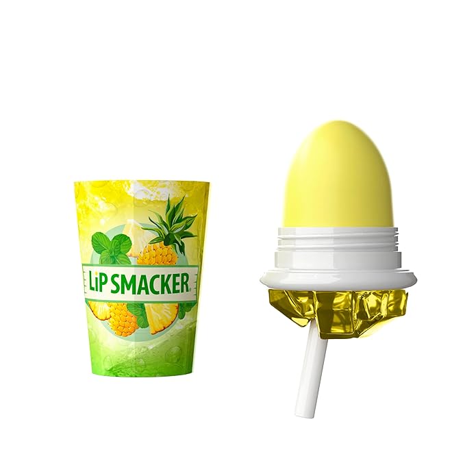 Lip Smacker Summer Refresher Lip Balm, Moisturizing, Collectible Beverage Cup Design, Sheer Finish for Smooth Lips – Pineapple Mint