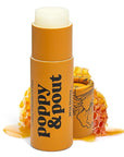 Poppy & Pout Wild Honey Jumbo Lip Balm | All Natural Lip Balms & Moisturizers | Hydrates with Beeswax, Vitamin E, Organic Coconut Oil | Cruelty-Free | Lip Balm in Recyclable Cardboard Tube