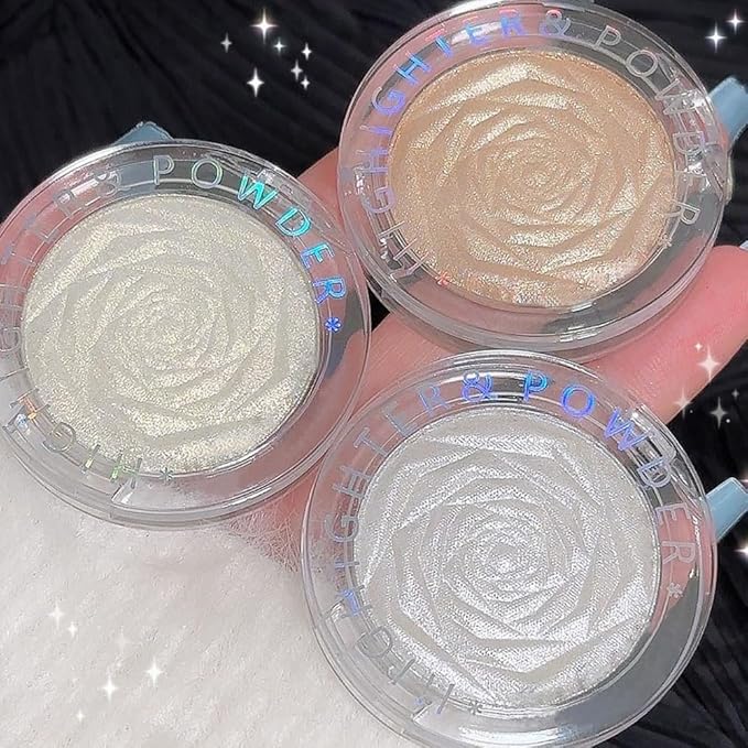 evpct Pearl White & Blonde Gold Face Highlighter