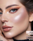 FOCALLURE 2 Pcs Mineral Cream Contour Stick,Moisturize Highlighter and Bronzer Pen,Non Stick Face Brightens & Shades Pencil,Long Lasting & Smooth Gliding Face Illuminator Makeup,Fair-light