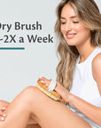 Firm Dry Brush & Shower Brush for Body - Handheld Back Scrubber Body Brush Exfoliator & Dead Skin Remover for Body Firm & Tighten Skin Improve Circulation for Men & Women by M3 Naturals